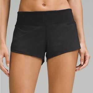 Lululemon speed up LR shorts, black size 6